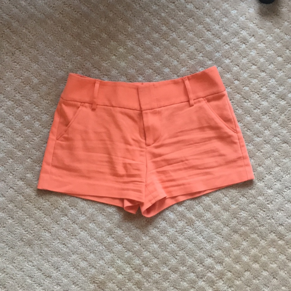 Orange Alice + Olivia Cady Shorts